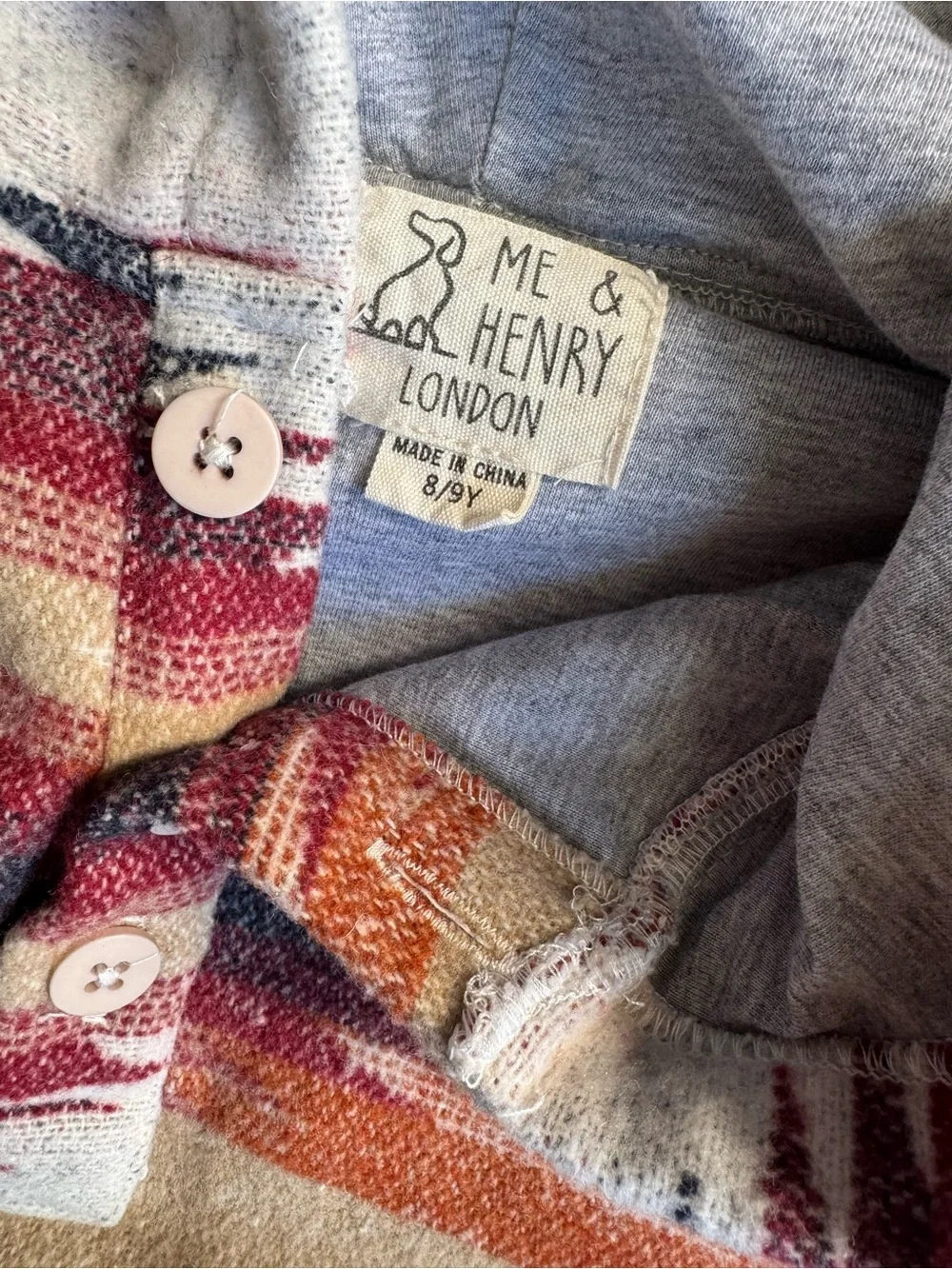 Me & Henry London Aztec Burgundy Rancho Jacket Poncho Southern Western Style 8yr